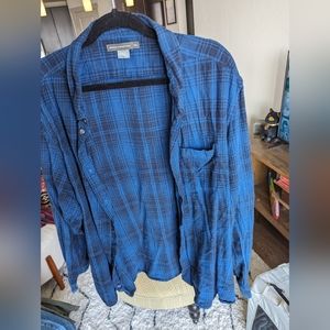 French Connection Flannel, blue and black, 4XL
